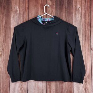 *READ* Golo Golf Co Mens 2XL Black Palm Tree Hoodie Design Stretch Buttery Soft